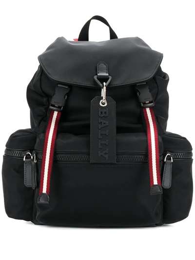 Bally Backpack In Nylon With Trainspotting Band In Black