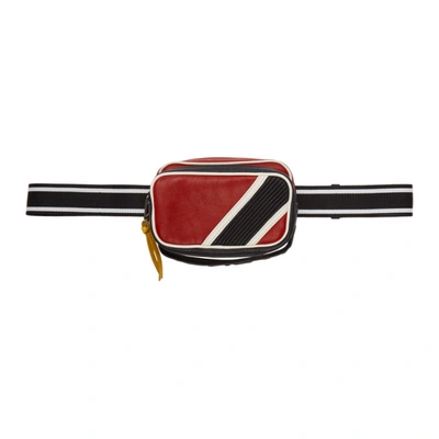 Givenchy Mc3 Leather Belt Bag In Red & Black