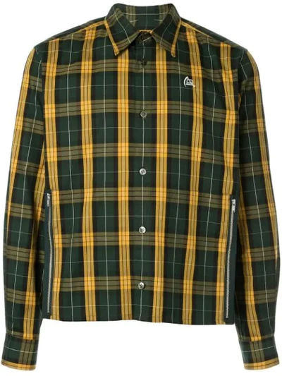 Undercover Bloody Geekers Checked Shirt In Green