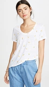Rails Luna Lemon-print Tee In Citron