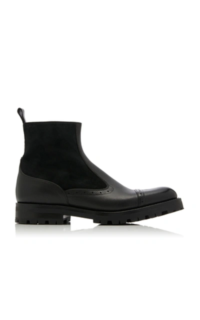 Bally Men's Geber Leather & Suede Side-zip Boots In Black