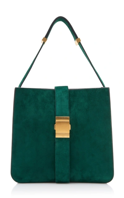 Bottega Veneta Marie Suede Bag In Green