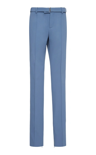 Bottega Veneta Gabardine Straight-leg Pants In Blue