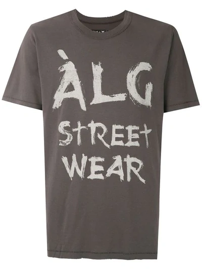 Àlg Brushstroke Logo T-shirt - Grey
