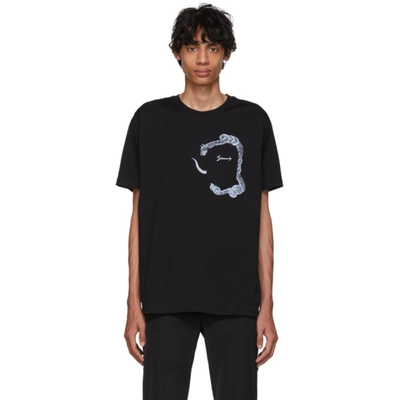 Givenchy Black Snake Pocket T-shirt In 001 Black