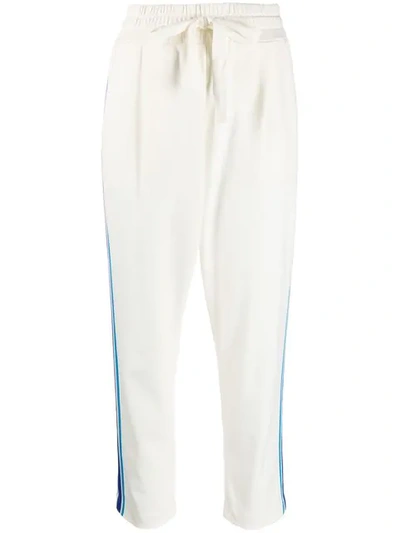 Chinti & Parker Cropped Sweat Pants In White