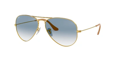 Ray Ban Ray-ban Unisex Original Brow Bar Aviator Sunglasses, 58mm In Blue