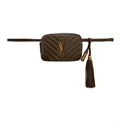 Saint Laurent Lou Quilted Leather Belt Bag With Tassel In 2849 Wood