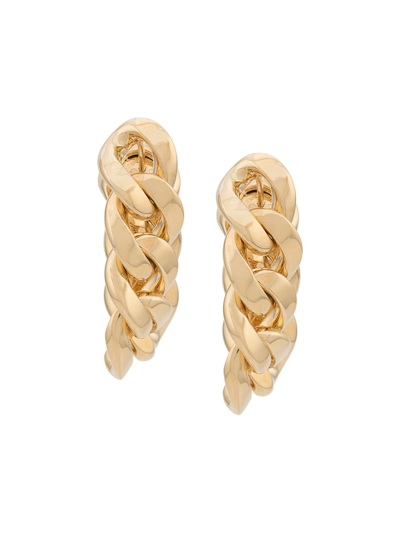 Bottega Veneta Chain Drop Earrings In Gold