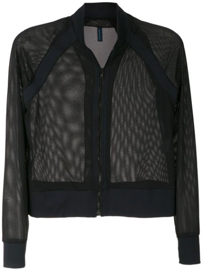 Lygia & Nanny Mesh Panel Bomber Jacket In Black