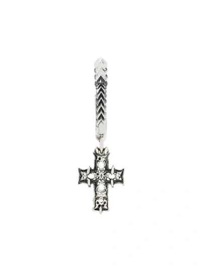 Emanuele Bicocchi Cross Drop Earrings - Silver