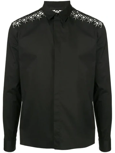 Haider Ackermann Formal Shirt With Lace Inserts In Black