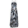 Free People Heat Wave Floral Print High/low Dress In Black