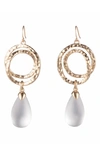 Alexis Bittar Hammered Coil Teardrop Pendant Earrings In Silver