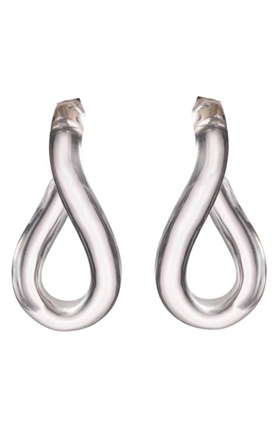 Alexis Bittar Lucite Sculptural Post Earrings In Clear