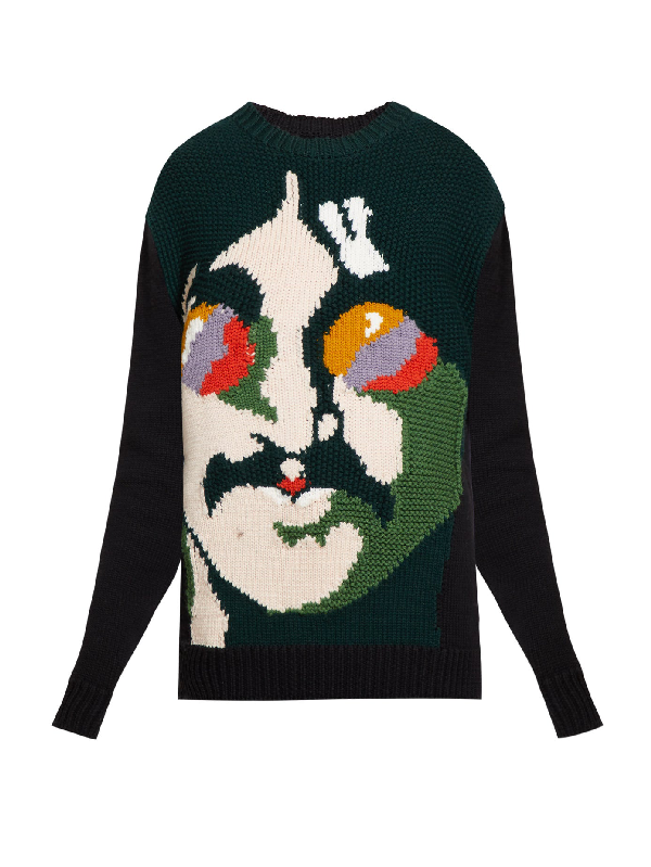 Stella Mccartney John Lennon Intarsia-knit Wool Sweater In ...