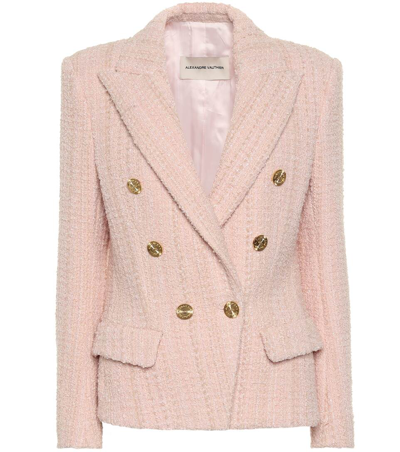 Alexandre Vauthier Double-breasted Wool-blend Tweed Jacket In Pink