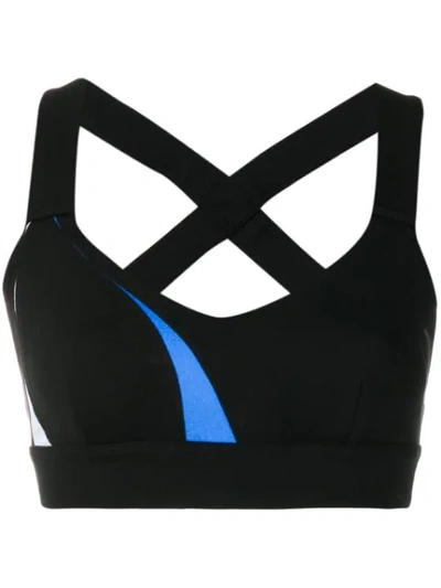No Ka'oi Stripe Detail Sports Bra In Black
