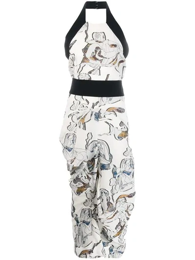 Chalayan Sabine Print Dress In White