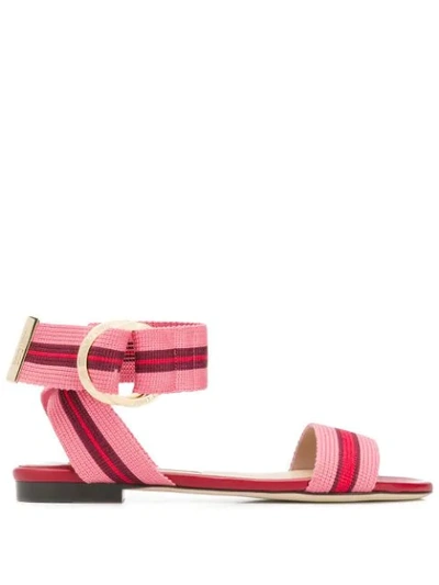 Jimmy Choo Breanne Flat Sandals In 红色