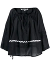 Mcq By Alexander Mcqueen Mcq Alexander Mcqueen Embroidered Wavy Stripe Blouse - Black
