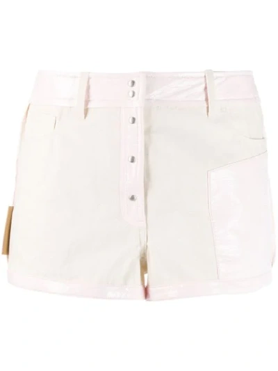 Courrèges Contrasting Panels Shorts In Neutrals