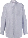 Engineered Garments Striped Long-sleeve Shirt In Blue