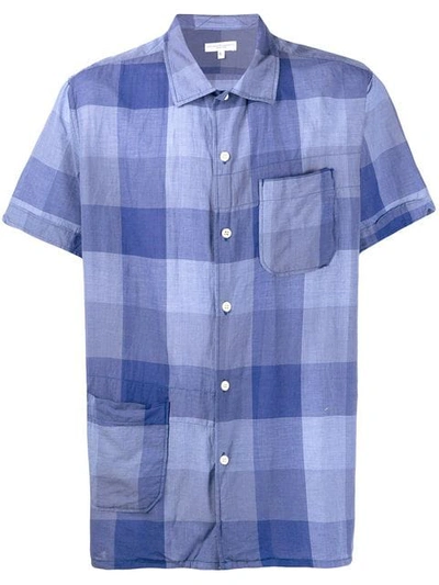 Engineered Garments Plaid Short-sleeve Shirt In Blue