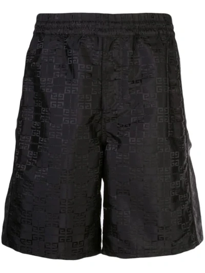 Givenchy Logo Techno Jacquard Shorts In Black