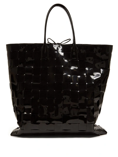 Bottega Veneta Extra-large Intrecciato Pvc Tote Bag In Black