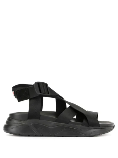 Msgm Buckle Strap Sandals In Black