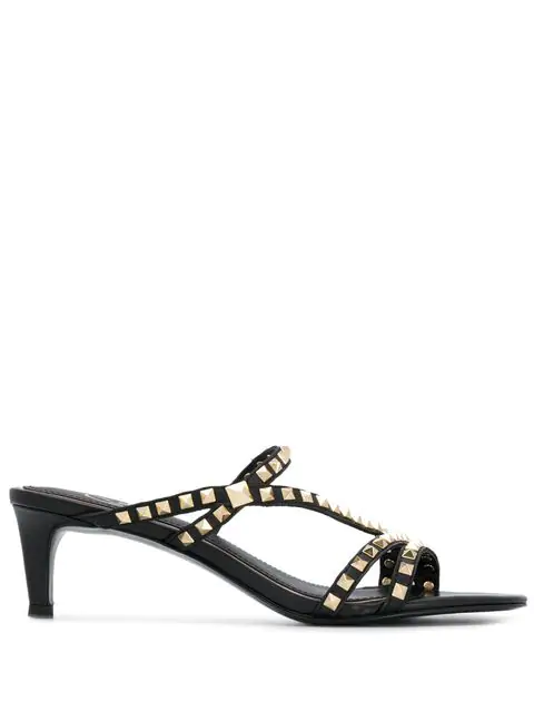 Ash Kate Studded Sandals In Black | ModeSens Shop Ash Footwear For Studded Black Leather Amazing Sandals