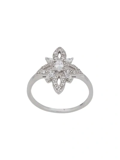 V Jewellery Blossom Ring In Silver