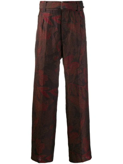 Etro Floral Embroidered Trousers - Brown
