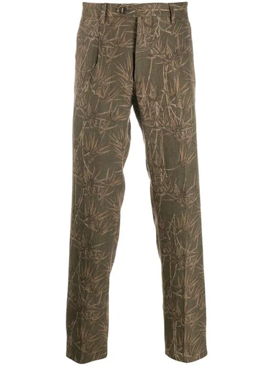 Etro Embroidered Tailored Trousers - Green