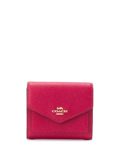 Coach Small Logo Wallet In Pink