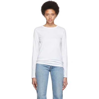 Rag & Bone Rag And Bone White The Longsleeve Long Sleeve T-shirt In 101 White