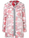 Moose Knuckles Camouflage Layered Rain Jacket In Red