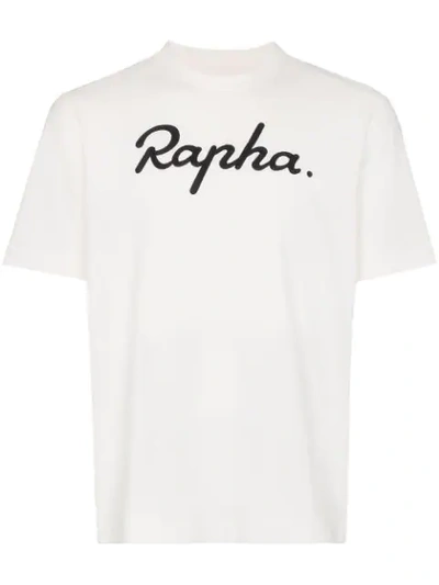 Rapha White Logo Cotton T-shirt In Weiss
