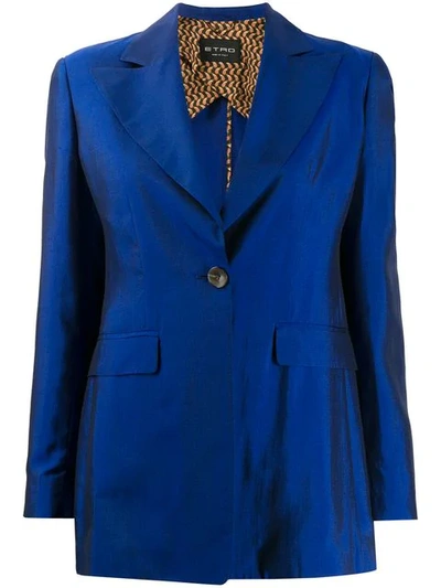 Etro Einreihiger Blazer In Blue