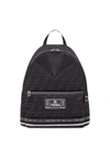 Fendi Men's Ff Roma Amor Perforated Backpack In Black