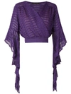 Cecilia Prado Gilda Wrap Style Blouse In Purple