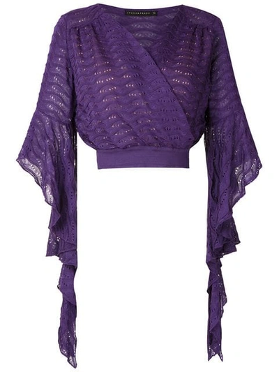 Cecilia Prado Gilda Wrap Style Blouse In Purple