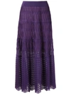 Cecilia Prado Knitted Maxi Skirt In Purple
