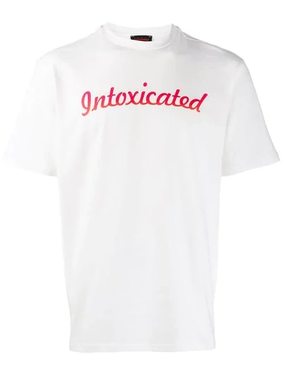 Intoxicated Logo Print T-shirt In White