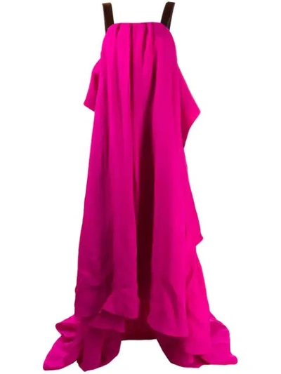 Roksanda Bow Fastening Long Gown In Pink