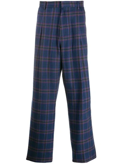 Etro Plaid Tailored Trousers - Blue