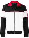 Givenchy Colour-block Logo-embroidered Zip-up Track Top In White