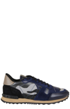 Valentino Garavani Rockrunner Sneakers In Navy / Multi-colour / Camouflage