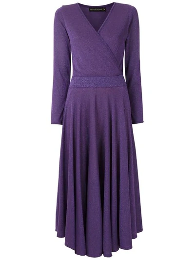 Cecilia Prado Draped Midi Knitted Dress - Lila In Purple
